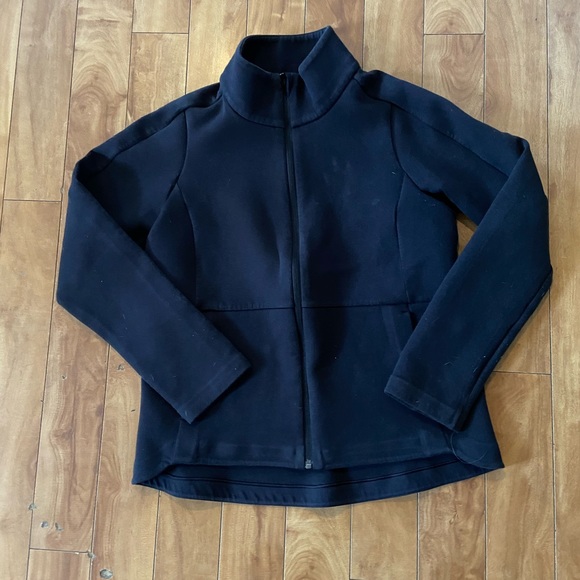 🍋 Lululemon Women’s Size 8 Black Full Zip Sweater - Picture 1 of 7
